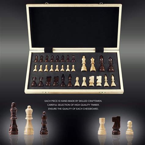 Buy AMEROUS Chess Set, 15x15 Folding Magnetic Wooden Standard Chess ...