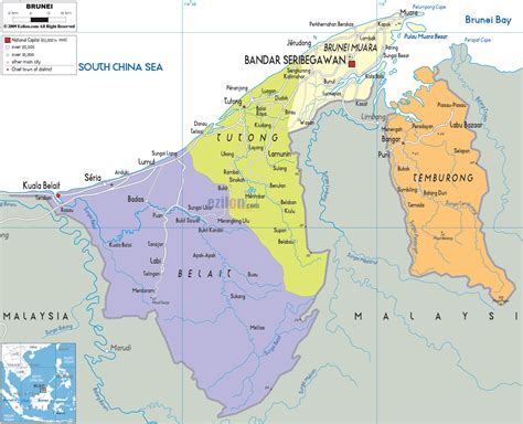 Brunei Map of Asia: Detailed Location & Geography