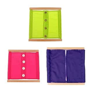 CALANDIS® Montessori Zipping&Buttoning Dressing Frame 3 Pieces/Set Baby ...