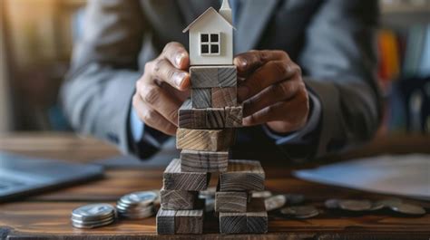 The wooden house building blocks | Premium AI-generated image