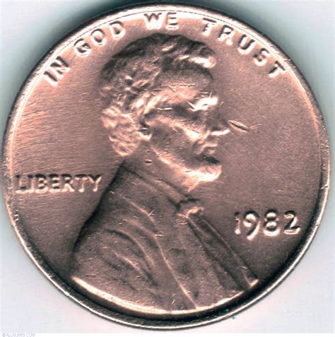 1 Cent 1982, Cent, Lincoln Memorial (1959-2008) - United States of ...