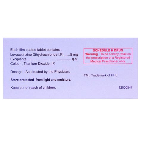 Levocet Tablet | Uses, Side Effects, Price | Apollo Pharmacy