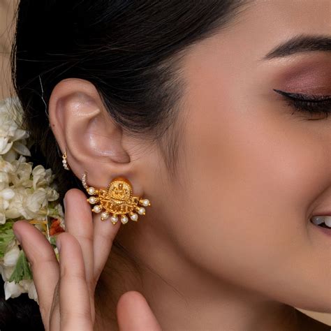 Shop Duti Antique Coin Stud Earrings By Tarinika | Indian Jewellery ...