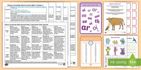 Phonics Intervention: 'ow', 'oi', 'er' and 'air' Phase 3 Catch-Up Pack