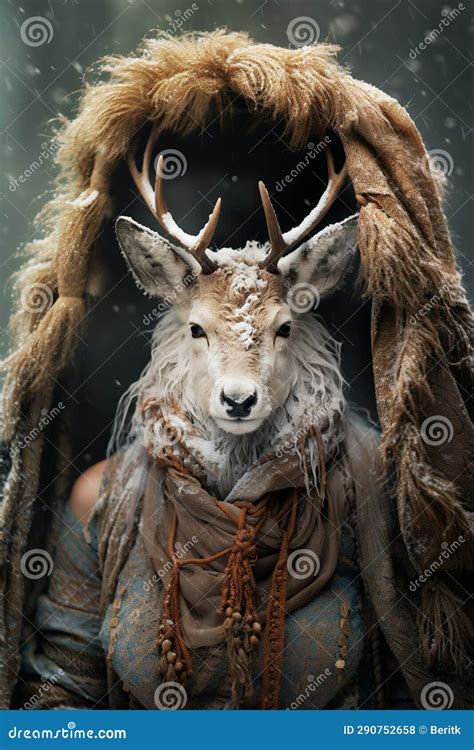 Surreal Hybrid Creature Elaphocentaurs Half Woman Half Deer in ...