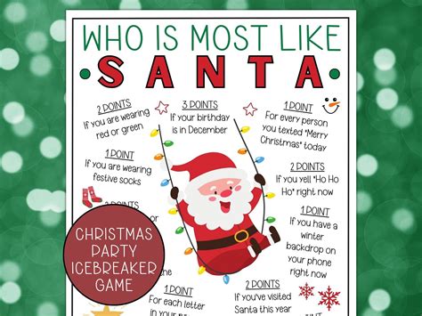 Free Printable Christmas Icebreaker Games - Educational Printable ...