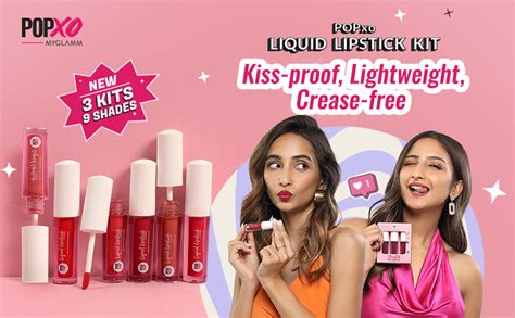 Buy MyGlamm POPxo Makeup- Matte Finish Liquid Lipstick Kit - OG Crew -1 ...