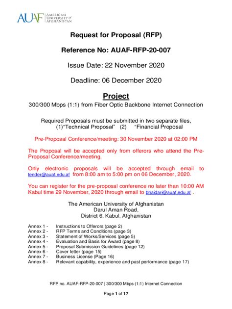Fillable Online Request for Proposal Broadband Action Plan Consultant ...