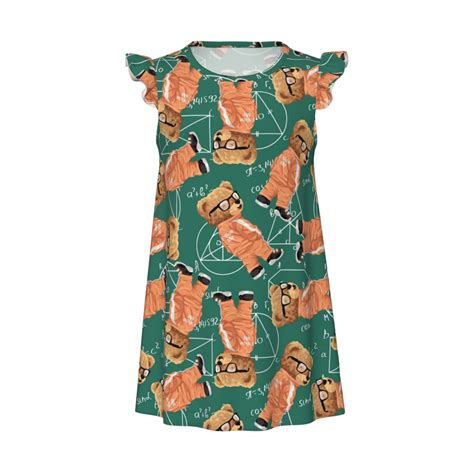 math formula Bear Girls Nightgown, Flutter Short Sleeves Night Dress ...