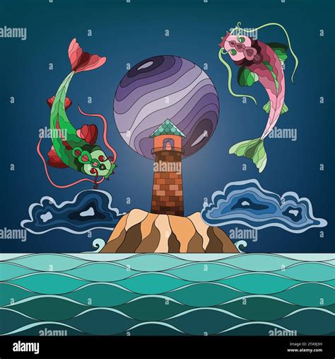 giant catfish fish in the sky Stock Vector Image & Art - Alamy