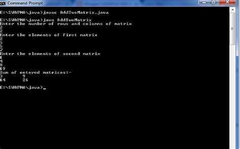 Image result for How to Add 2 2 Matrix Using Java Program
