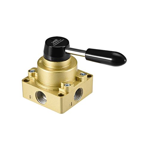 Unique Bargains Rotary Lever Hand Valve HV-04 1/2PT Female 3 Position 4 ...
