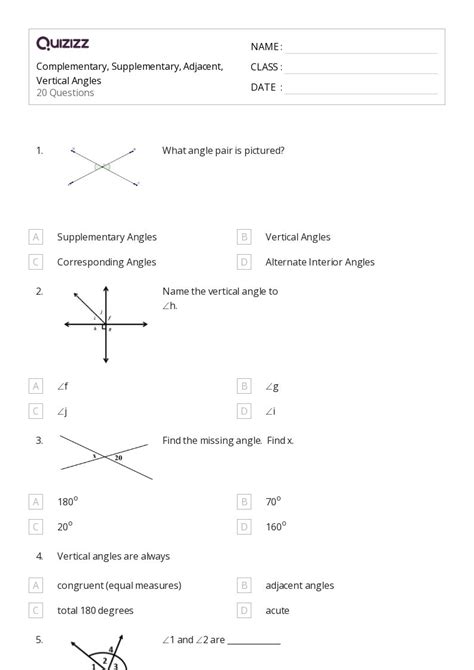 Image result for Adjacent Angles Worksheet