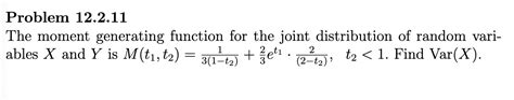 Image result for Moment Generating Function of Joint Distribution Two Variables