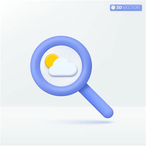 Magnifying glass Weather report icon symbols. Search, discovery, cloud ...