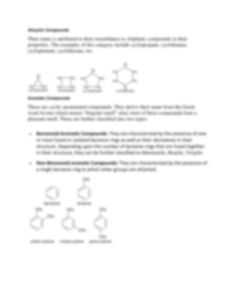 SOLUTION: Classification of organic compound - Studypool