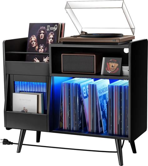 Large Record Player Stand, 350 Vinyl Record Storage Holder, Record ...