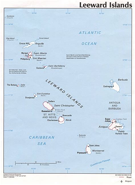 Map Of Leeward Islands