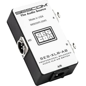 Sescom SES-XLR-AB Balanced Audio Pro Grade XLR A/B Passive Switch ...