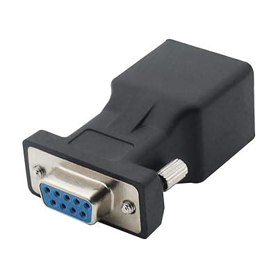Buy DB9 RS232 Female Port to RJ45 Female Connector Card DB9 Serial Port ...