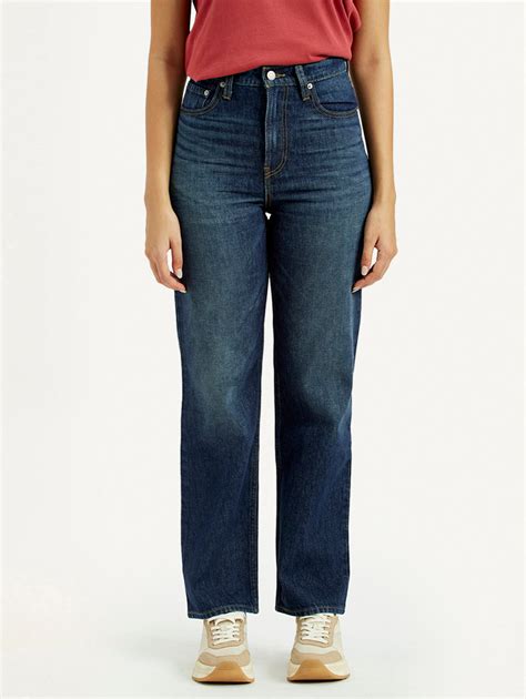Women's Dark Indigo Ribcage Straight Fit High Rise Jeans – Levis India ...