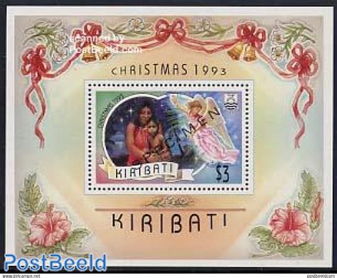 Christianisme - Kiribati 1993 Christmas s/s SPECIMEN, Mint NH, Religion - Angels - Christmas - religion in kiribati