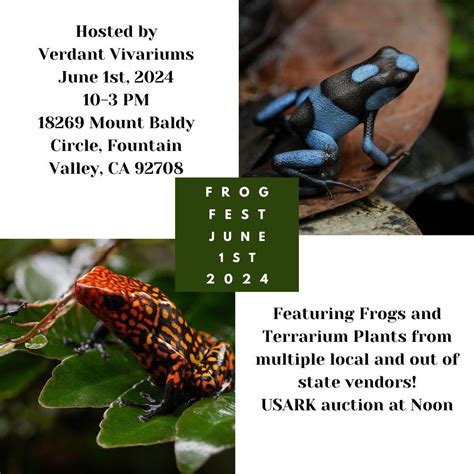 June 1st Frog Fest, 18269 Mount Baldy Circle, Fountain Valley, CA ...
