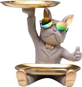 Buy MERISH French Bulldog Statue Resin Dog Sculpture, Butler Statue ...