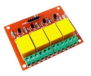 Robosoft Labs 4 Channel +5V/6V Relay Board Module for 8051 PIC AVR ARM ...