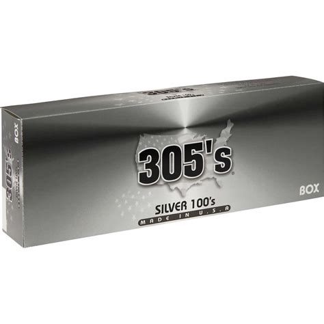 305's Silver 100s Box of 10 packs - Hello Cigarettes