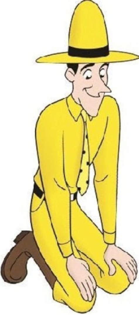 7 Inch Curious George Man in the Yellow Hat Decal Monkey | Etsy