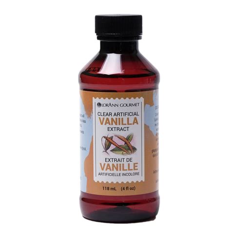 Clear Artificial Vanilla Extract, 4oz, Lorann Oils – Frans Cake and Candy