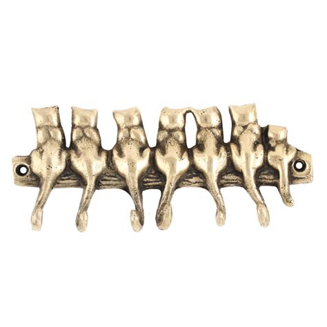 Brass Cat Wall Key Holder