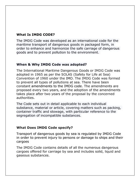 Imdg - dangerous goods cargo handling - What Is IMDG CODE? The IMDG ...