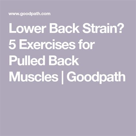 Image result for Lower Back Muscle Strain Exercises