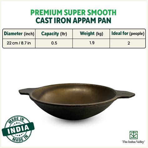 Buy Super Smooth Cast Iron Appam Pan Online at Best Price – The Indus ...