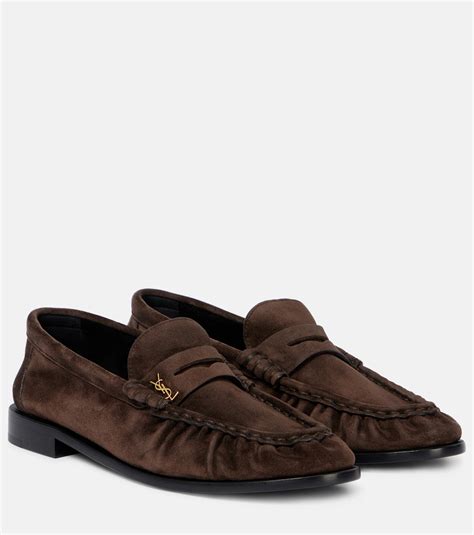 Le Loafer suede penny loafers in brown - Saint Laurent | Mytheresa