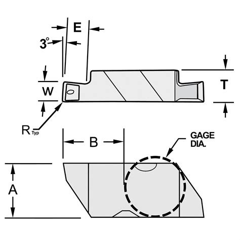 ULTRA-DEX USA, 2 Insert Size, Steel, Parting and Grooving Insert ...