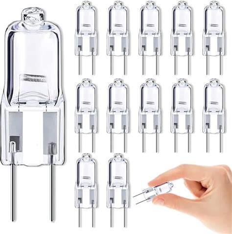 12 Pcs G4 Halogen Bulbs, 20W 12V Halogen Light Bulbs Clear Capsule 2 ...