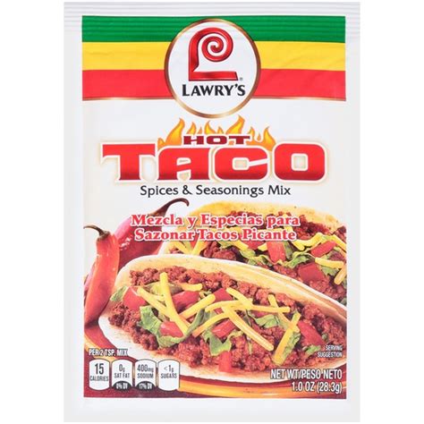 Lawry's Hot Taco Spices & Seasonings Mix (1 oz) Delivery or Pickup Near ...