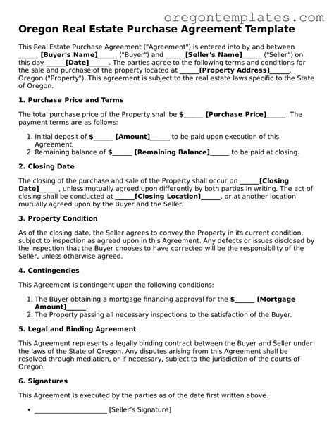 Create a Valid Oregon Real Estate Purchase Agreement Using Our Fillable ...