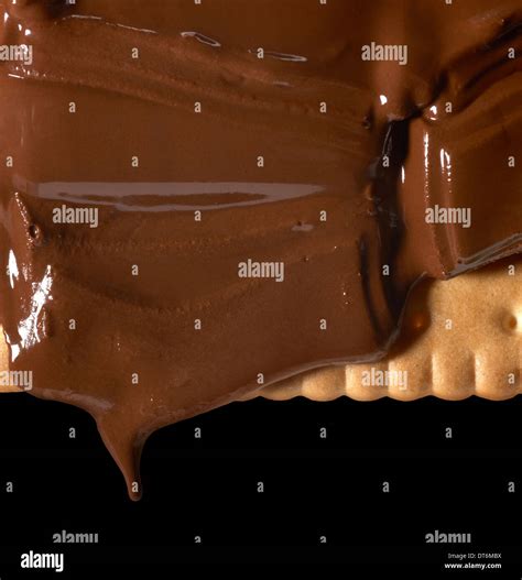 melting dark chocolate on crispy shortbread Stock Photo - Alamy