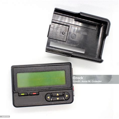 Alphanumeric Pager Beeper Vintage 2 Pieces Facing Upward Aerial Stock ...