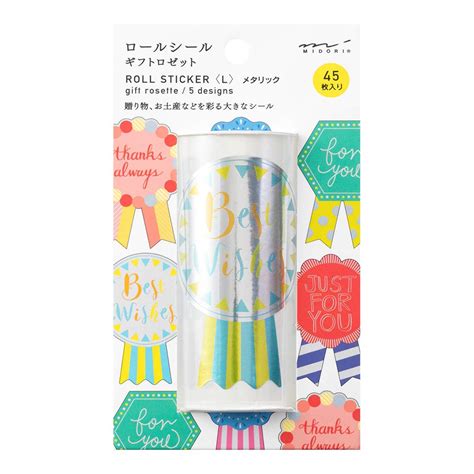 Midori 82471006 Stickers, Roll Stickers, L, Craft, Handling Notes on ...