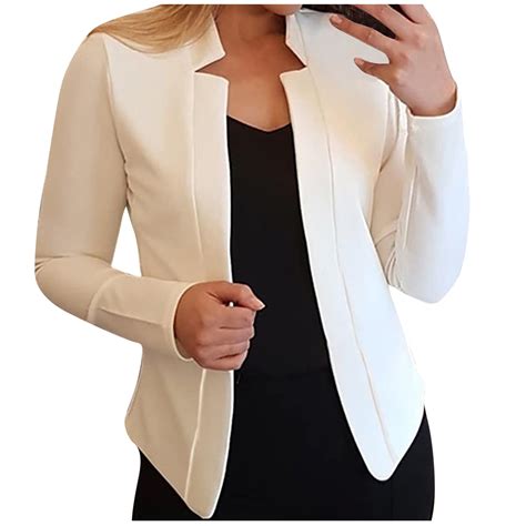 BADHUB Blazers for Women Business Casual 2023,Long Sleeve Notch Lapel ...