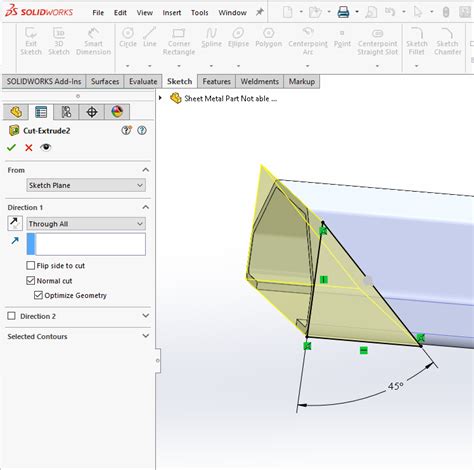 Image result for SolidWorks Normal Cut