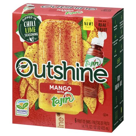 Outshine Mango Frozen Fruit Bars With Tajin 6 ct | Shipt