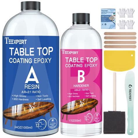 TEEXPERT Clear Coating Epoxy Resin, 51OZ Kit for Surfboard, India | Ubuy