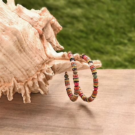 Buy Bright Disc Beaded Hoops - Accessorize India