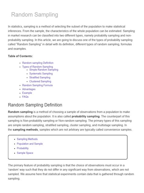 Image result for Random Sampling Example Essay